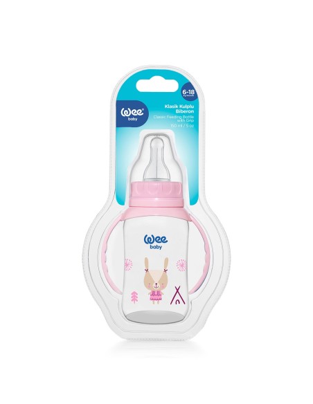 Wee Baby Bočica za hranjenje s ručkama, plastična, 150 ml