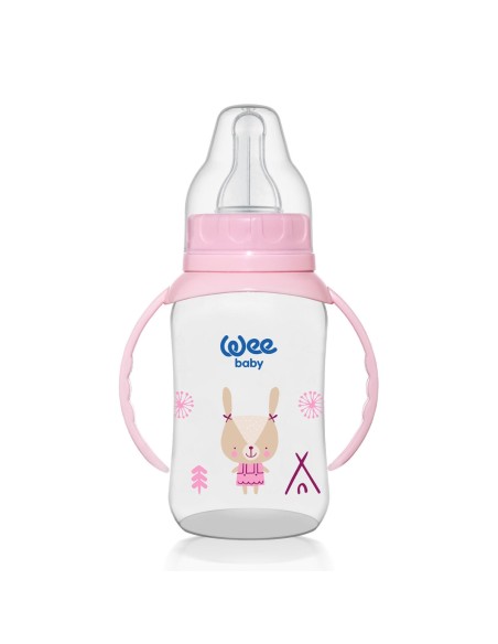 Wee Baby Bočica za hranjenje s ručkama, plastična, 150 ml