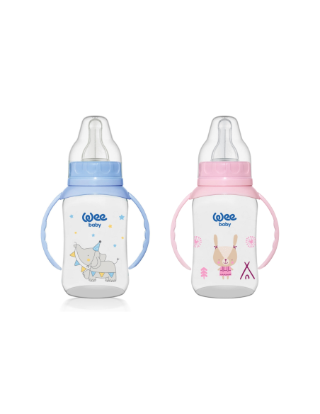 Wee Baby Bočica za hranjenje s ručkama, plastična, 150 ml