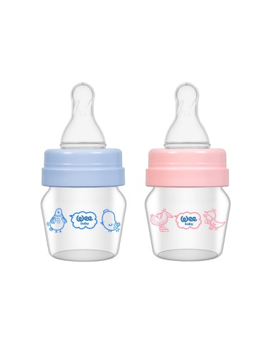 Wee Baby Bočica s dudom i kljunom, staklena, 30 ml