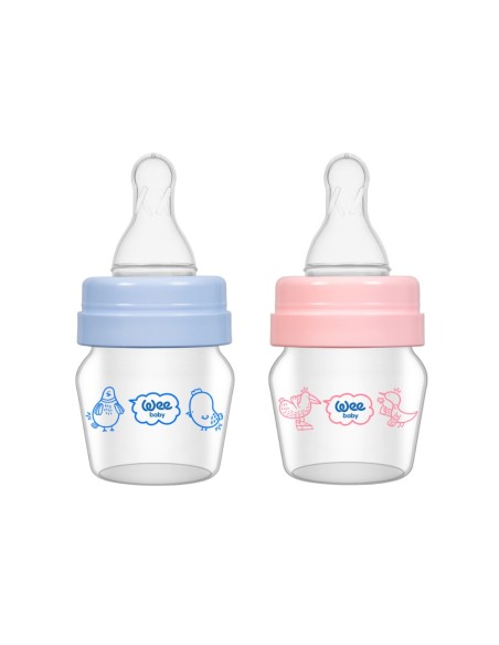 Wee Baby Bočica s dudom i kljunom, staklena, 30 ml