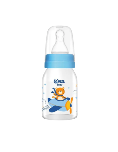 Wee Baby Staklena bočica za hranjenje, 125 ml