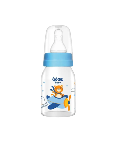 Wee Baby Staklena bočica za hranjenje, 125 ml
