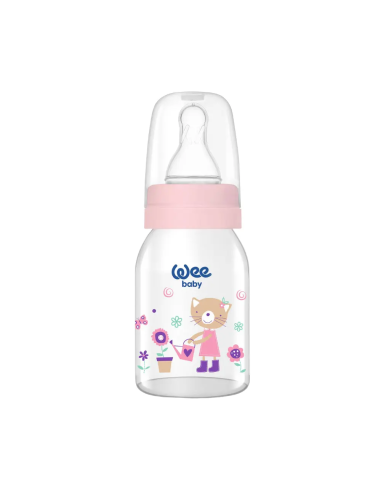Wee Baby Staklena bočica za hranjenje, 125 ml
