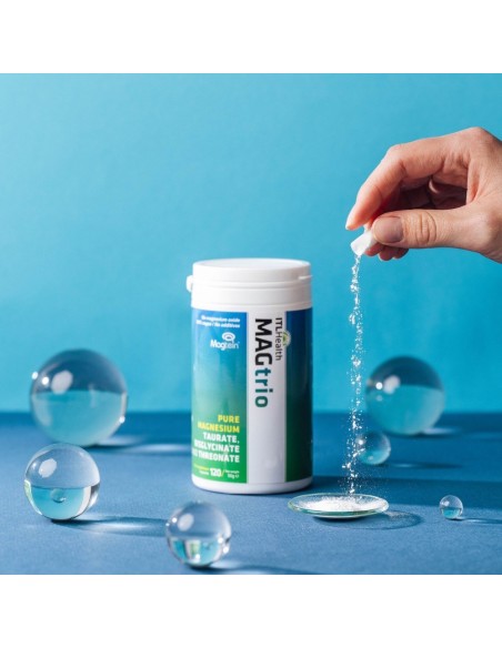 MAGtrio magnezijev L-treonat, bisglicinat, taurat, dodatak prehrani