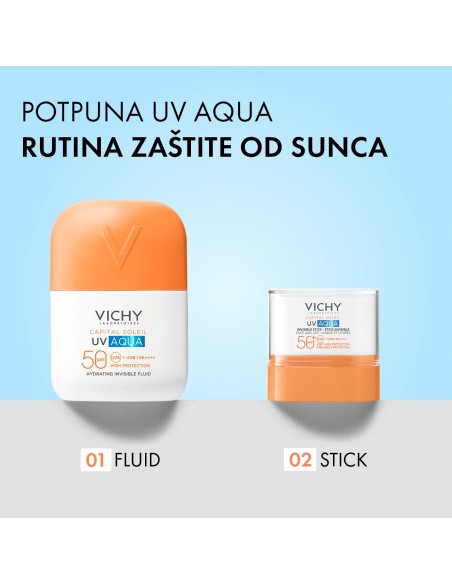 Vichy Capital Soleil UV Aqua nevidljivi hidracijski fluid SPF50+ vrlo visoka zaštita