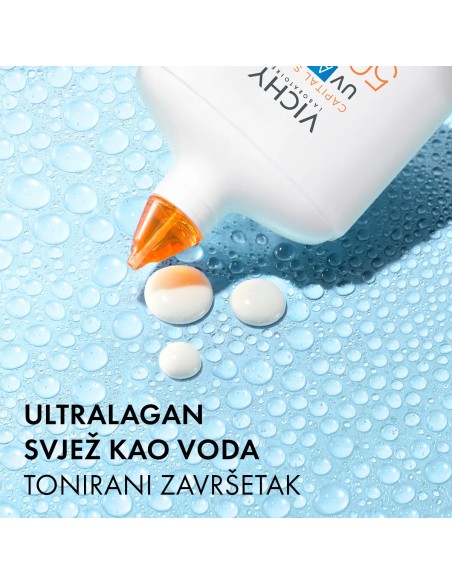 Vichy Capital Soleil UV Aqua nevidljivi hidracijski fluid SPF50+ vrlo visoka zaštita