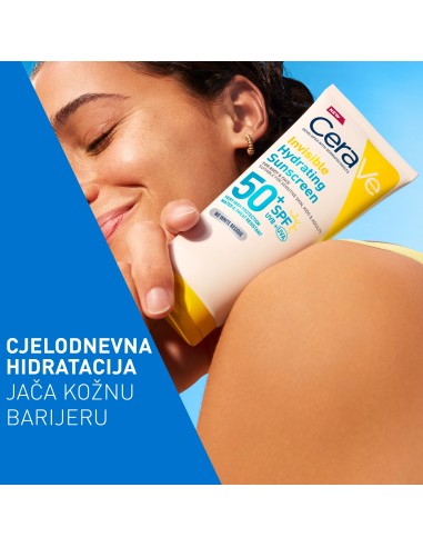 Cerave Hydra Sunscreen Nevidljivi losion za zaštitu od sunca, SPF 50+, vrlo visoka zaštita
