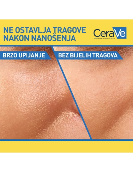 Cerave Hydra Face Sun Nevidljivi hidratantni fluid za zaštitu od sunca, SPF 50, visoka zaštita