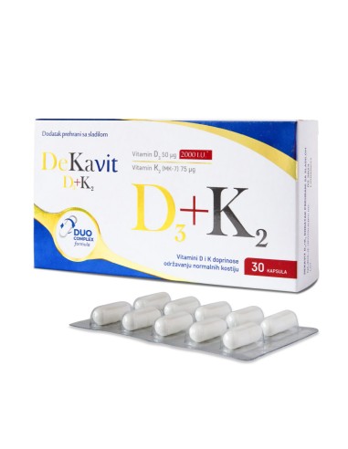Dekavit D3 + K2 kapsule, dodatak prehrani