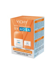 Vichy Capital Soleil UV Aqua nevidljivi hidracijski fluid SPF50+ + Stik za lice i usne SPF50+ Promo pakiranje