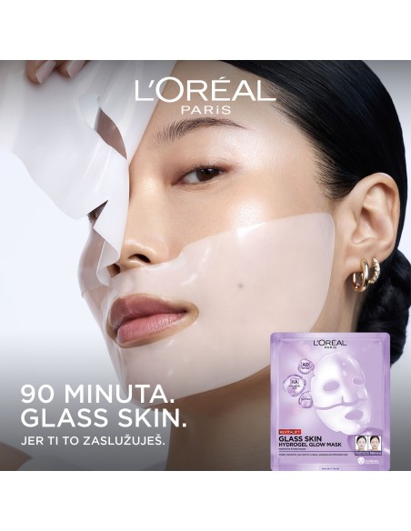 LOreal Paris Revitalift Filler Glass Skin hidrogel maska za blistavu kožu