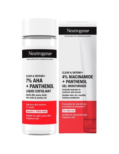 Neutrogena Clear & Defend Acne proof piling + Acne proof gel hydrat Promo pakiranje