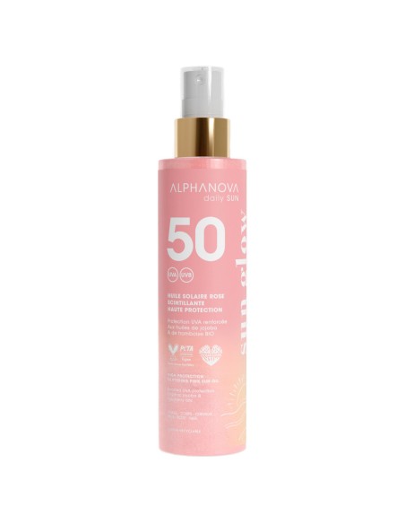 Alphanova Sun Glow Svjetlucavo Pink Ulje SPF 50