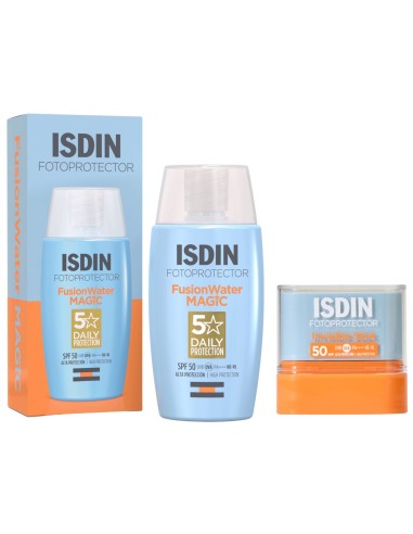 ISDIN Fotoprotector Fusion Water Magic SPF 50 krema + Invisible Stick SPF 50 Promo pakiranje