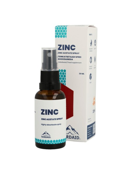 Nordaid Cink acetat sprej, dodatak prehrani
