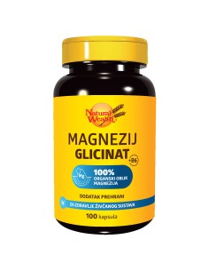 Natural Wealth Magnezij Glicinat + Vitamin B6 kapsule, dodatak prehrani