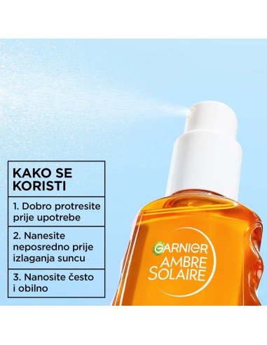 Garnier Ambre Solaire dvofazna vodica za zaštitu od sunca, SPF50 visoka zaštita, 150ml