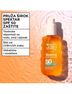 Garnier Ambre Solaire dvofazna vodica za zaštitu od sunca, SPF50 visoka zaštita, 150ml 2