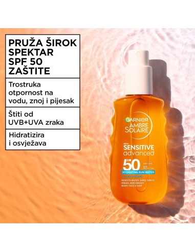 Garnier Ambre Solaire dvofazna vodica za zaštitu od sunca, SPF50 visoka zaštita, 150ml