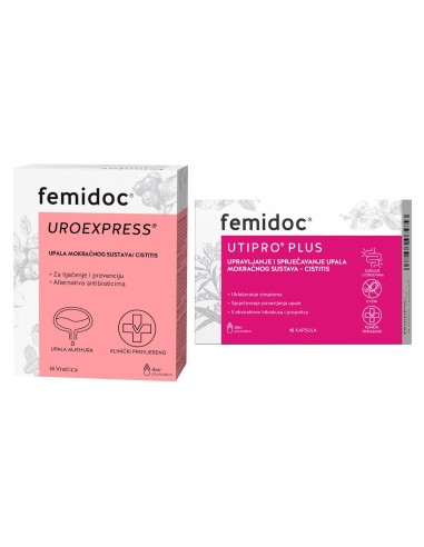 Femidoc Uro Express vrećice + Utipro Plus kapsule Promo pakiranje