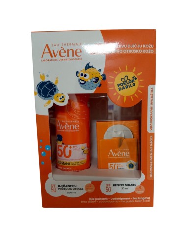 Avene Sun Reflexe Solaire Emulzija SPF 50+ + Dječji sprej SPF 50+ Promo pakiranje