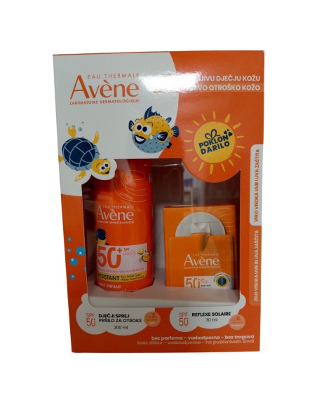 Avene Sun Reflexe Solaire Emulzija SPF 50+ + Dječji sprej SPF 50+ Promo pakiranje