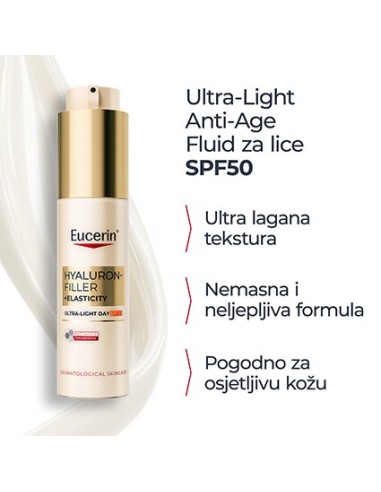 Eucerin Hyaluron-Filler + Elasticity Ultra-light SPF 50 fluid za lice 99558