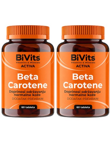 Abela BiVits Activa Beta Carotene tablete 1+1 Promo pakiranje, dodatak prehrani