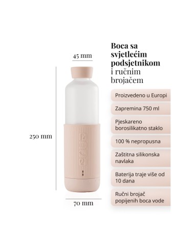 Equa staklena boca Water O'clock