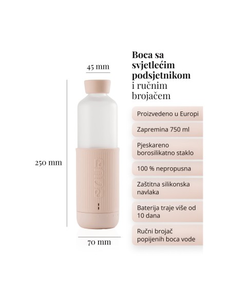 Equa staklena boca Water O'clock