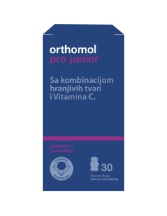 Orthomol Pro Junior tablete za žvakanje, dodatak prehrani
