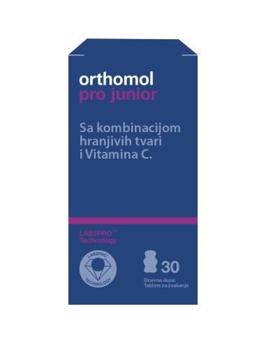 Orthomol Pro Junior tablete za žvakanje, dodatak prehrani