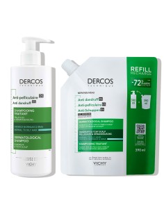 Vichy Dercos šampon protiv peruti za masno vlasište + eko dopuna