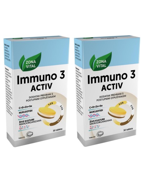 Zona Vital Immuno 3 Activ tablete 1+1 PROMO, dodatak prehrani