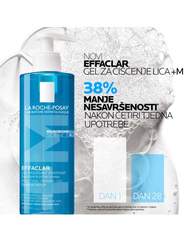 La Roche-Posay Effaclar Pjenušavi gel za čišćenje masne, osjetljive kože sklone aknama REFILL