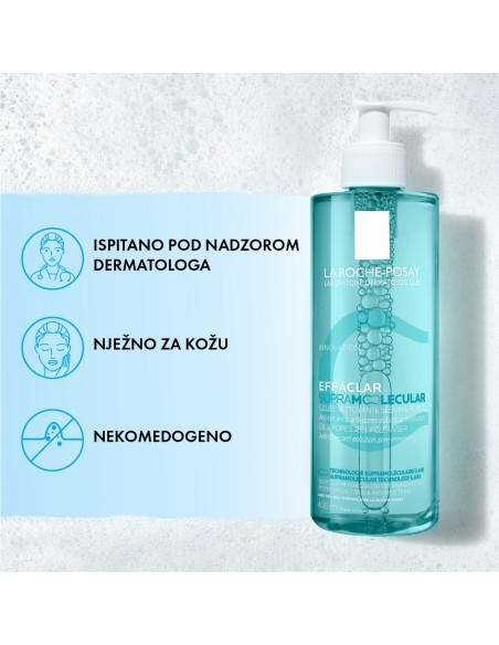 La Roche-Posay Effaclar Supramolecular gel za čišćenje lica 400 ml