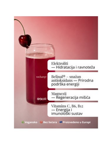 Equa Recharge Tonic divlja trešnja, dodatak prehrani