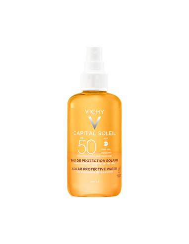 Vichy Capital Soleil Hidratantna vodica za zaštitu od sunca za naglašen ten za lice i tijelo SPF50