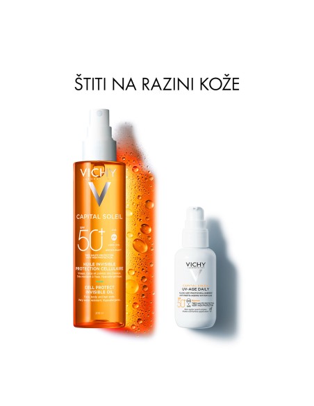 Vichy Capital Soleil Zaštitno ulje za lice, tijelo i vrhove kose SPF50+