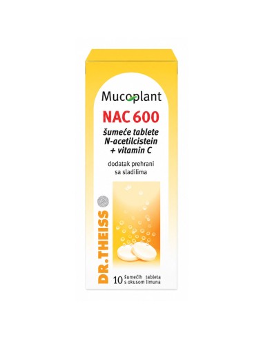 Dr. Theiss Mucoplant NAC 600 šumeće tablete, dodatak prehrani