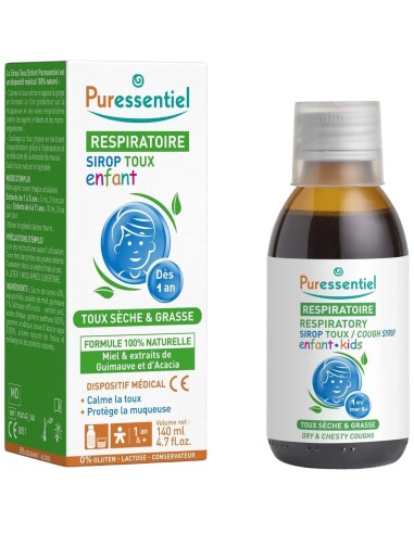 Puressentiel Respiratory dječji sirup protiv kašlja, dodatak prehrani 1+1 Promo pakiranje