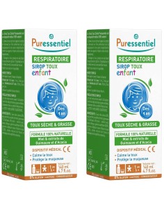 Puressentiel Respiratory dječji sirup protiv kašlja, dodatak prehrani 1+1 Promo pakiranje