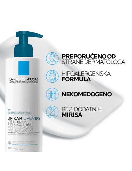 La Roche-Posay Lipikar Lait Urea 10% Hidratacijski losion s trostrukim djelovanjem za vrlo suhu i hrapavu kožu