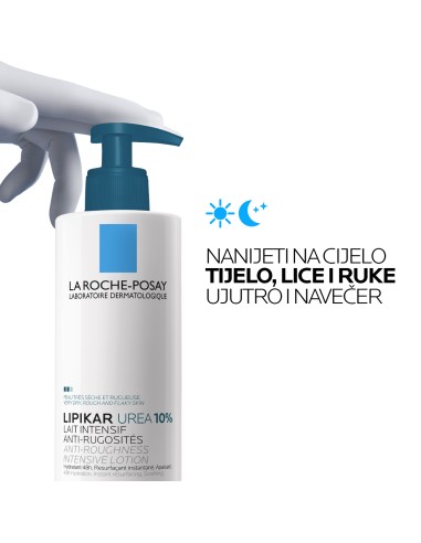 La Roche-Posay Lipikar Lait Urea 10% Hidratacijski losion s trostrukim djelovanjem za vrlo suhu i hrapavu kožu
