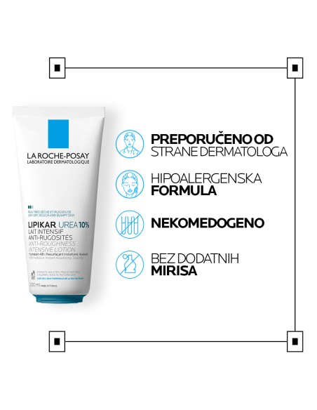 La Roche-Posay Lipikar Lait Urea 10% Hidratacijski losion s trostrukim djelovanjem za vrlo suhu i hrapavu kožu