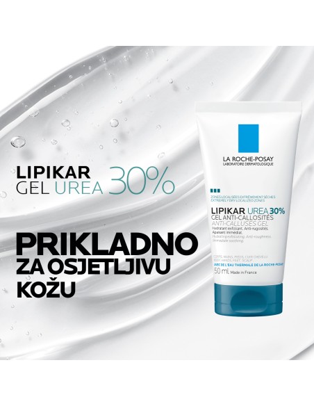 La Roche-Posay Lipikar gel s 30% ureje za ciljanu primjenu na suha i gruba područja kože