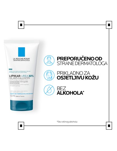 La Roche-Posay Lipikar gel s 30% ureje za ciljanu primjenu na suha i gruba područja kože