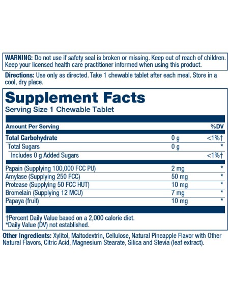 Solaray Papaya Enzyme tablete za žvakanje