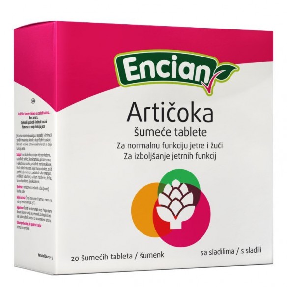 Encian Artičoka šumeće tablete